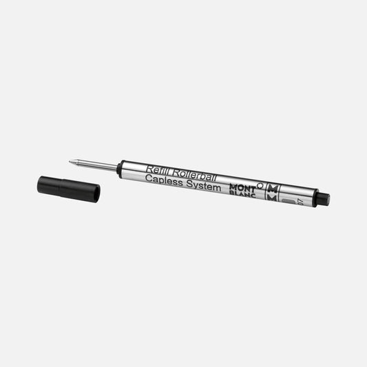 Montblanc 1 refill per roller sistema senza cappuccio medio nero Mystery Black punta M 128242