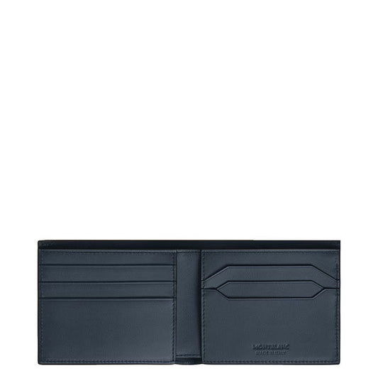 Montblanc portafoglio 6 tasche pelle Meisterstück velluto blu 220446