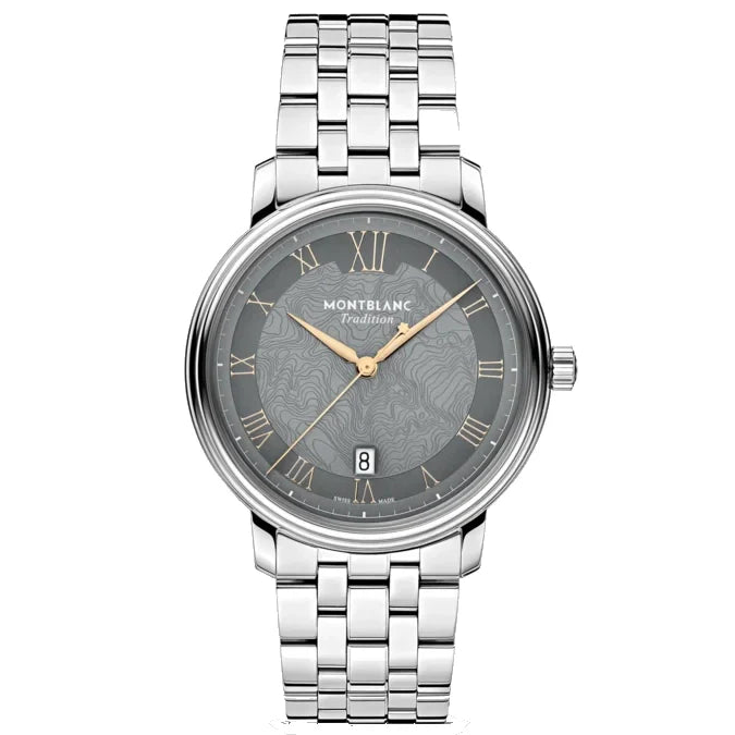 Montblanc orologio Tradition Automatic Date 40 mm grigio automatico acciaio 132433