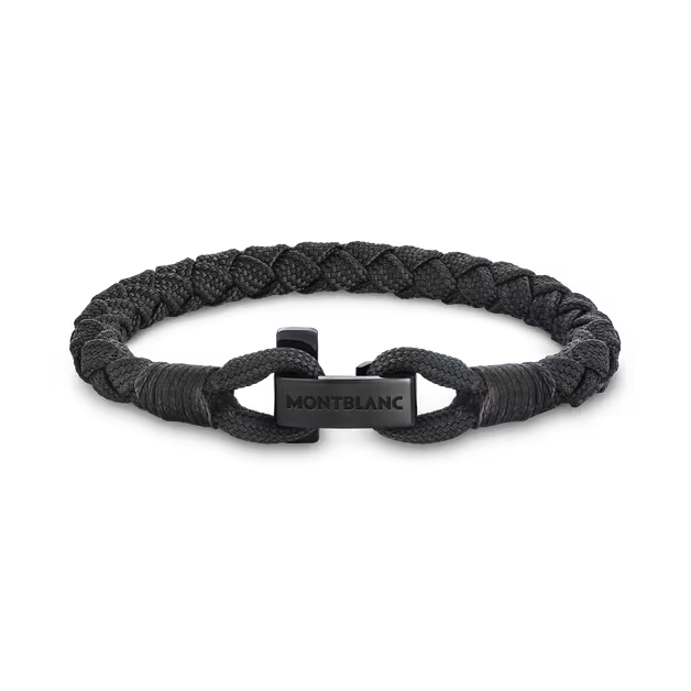 Montblanc bracciale Montblanc con chiusura a T nero misura S 130860 60