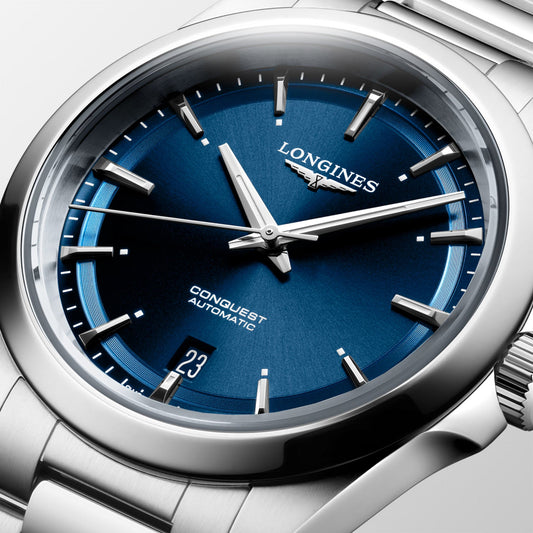 Longines Uhr Conquest 38mm blau Automatik Stahl L3.720.4.92.6