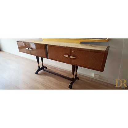 Mobile bar consolle Vittorio Dassi con sideboard moderno e gambe in metallo