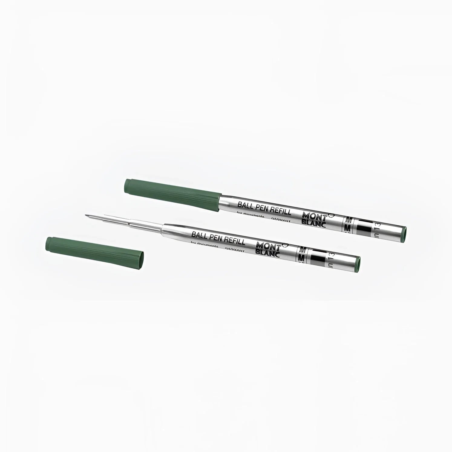 Refill montblanc per penna a sfera con cappucci irish green e corpo metallico ideale per casa e design elegante