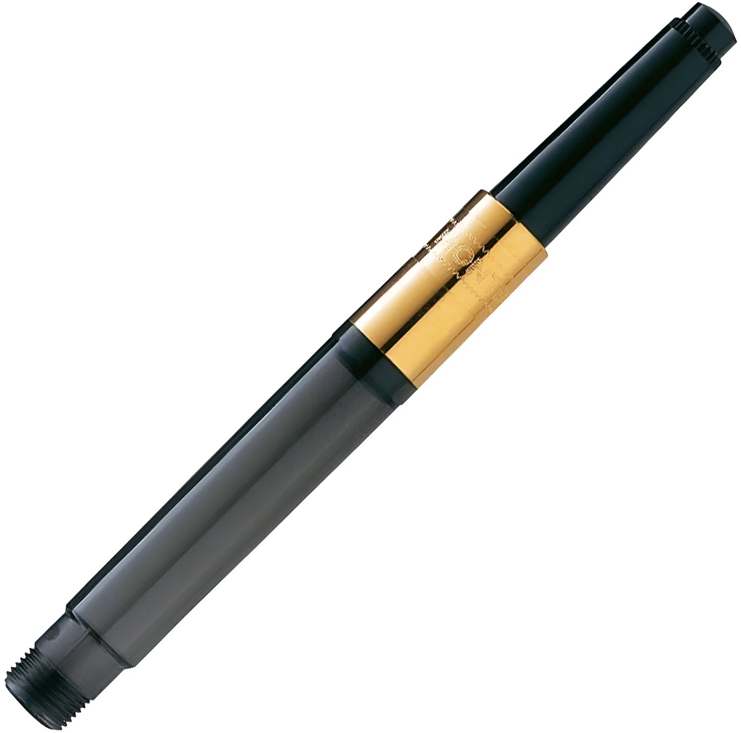 Confezione montblanc meisterstück classique con convertitore a stantuffo nero e oro dal design elegante e lucido