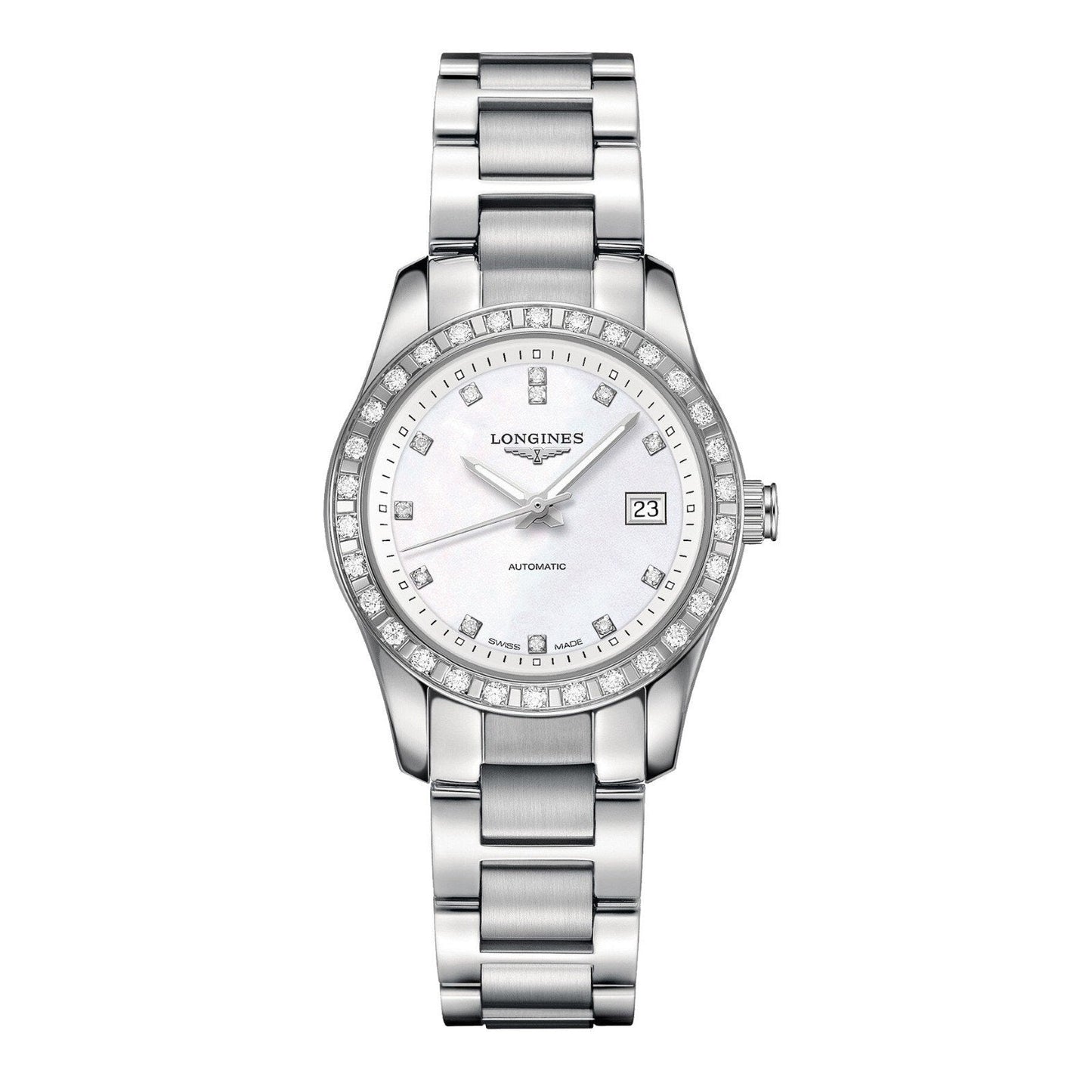 Longines orologio Conquest Classic 29,5mm madreperla automatico acciaio L2.285.0.87.6