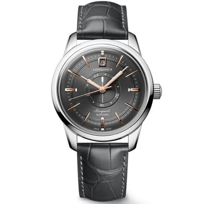 Longines orologio Conquest Heritage Central Power Reserve 38mm antracite automatico acciaio L1.648.4.62.2