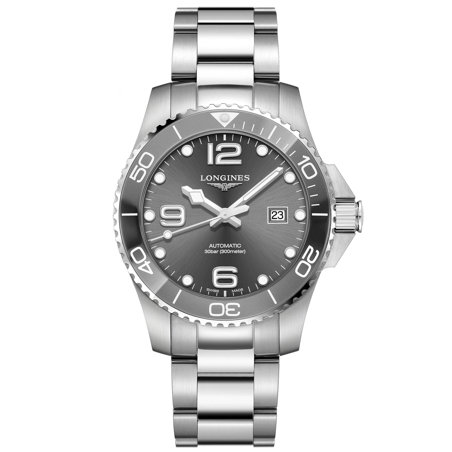 Longines orologio Hydroconquest ceramic grigio automatico L3.782.4.76.6
