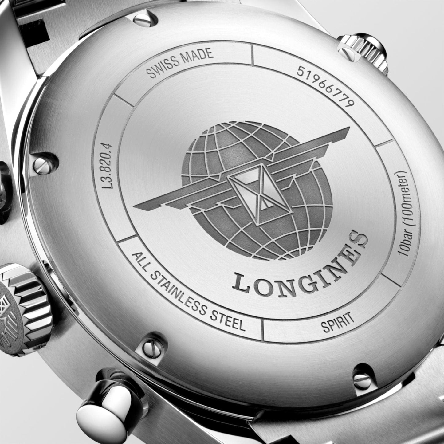 Longines orologio Longines Spirit 42mm argento automatico acciaio L3.820.4.73.6