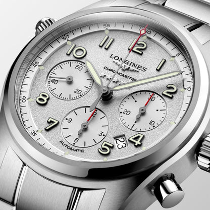 Longines orologio Longines Spirit 42mm argento automatico acciaio L3.820.4.73.6