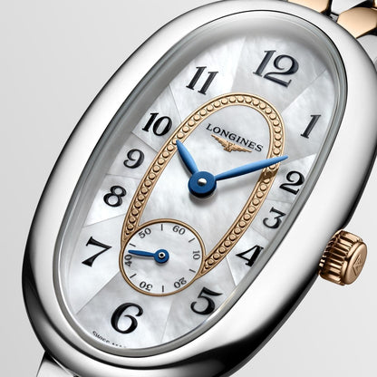 Longines orologio Longines Symphonette 21.90x34.00mm madreperla quarzo acciaio e oro 18kt L2.306.5.83.7