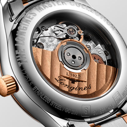 Longines orologio Master Collection 29mm madreperla diamanti automatico acciaio oro rosa L2.257.5.89.7