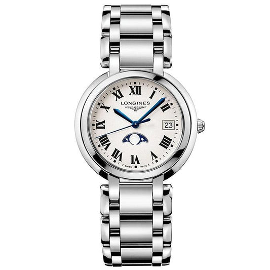 Longines Armbanduhr Primaluna 34mm Silber Quarz Stahl L8.116.4.71.6