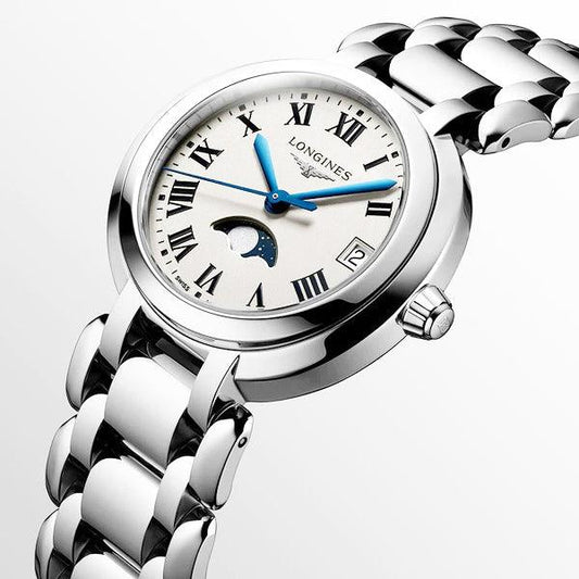 Longines Armbanduhr Primaluna 34mm Silber Quarz Stahl L8.116.4.71.6