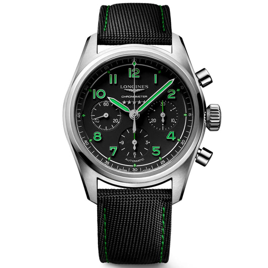 Longines orologio Spirit Pioneer Edition 42mm nero automatico titanio L3.829.1.53.2