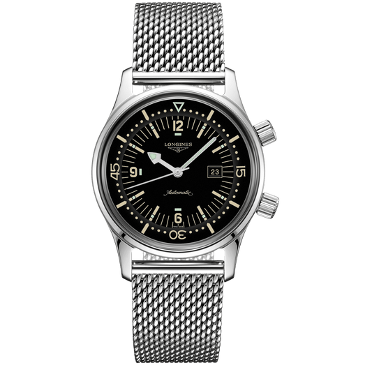 Longines Uhr The Longines Legend Diver Watch 36mm schwarz automatisch Stahl L3.374.4.50.6