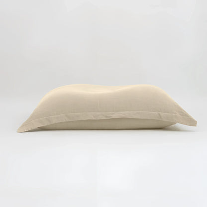 Maxi cuscino firenze beige in lino con texture morbida e design semplice dalle dimensioni generose infinito abbraccio