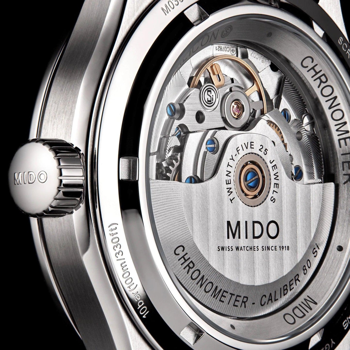 Mido orologio Multifort M Chronometer COSC 42mm verde automatico acciaio M038.431.11.097.00