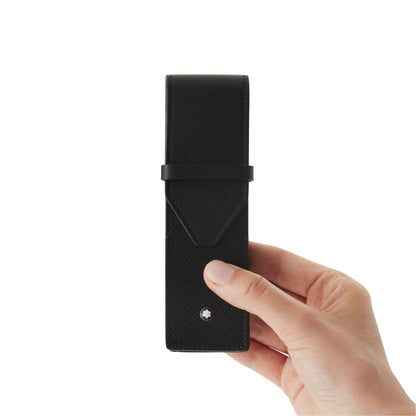 Montblanc astuccio per 2 strumenti da scrittura Montblanc Sartorial nero 130751