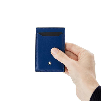 Montblanc custodia 3 scomparti Meisterstück blu 129684