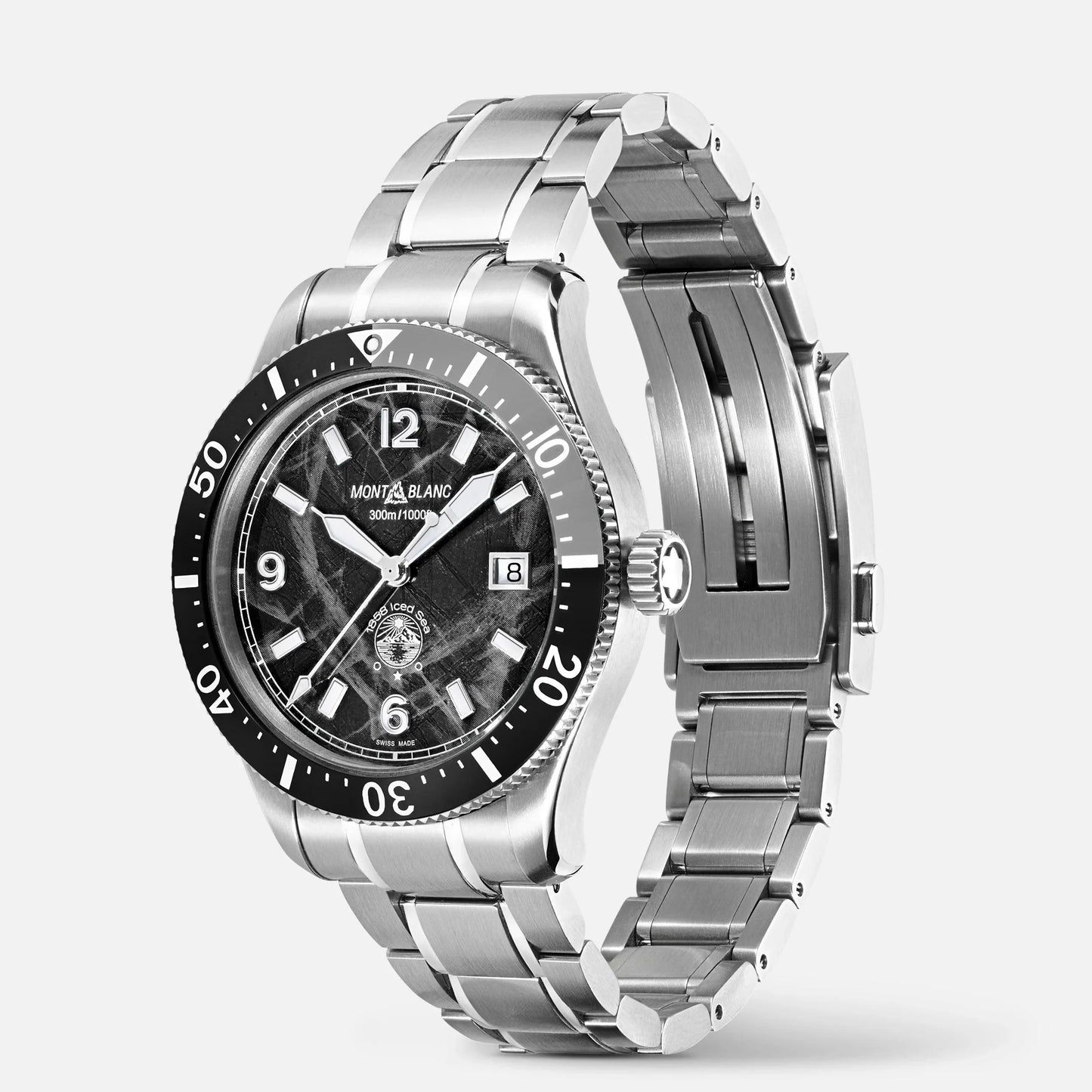 Montblanc orologio 1858 Ice Sea Automatic Date 41mm nero automatico acciaio 129371