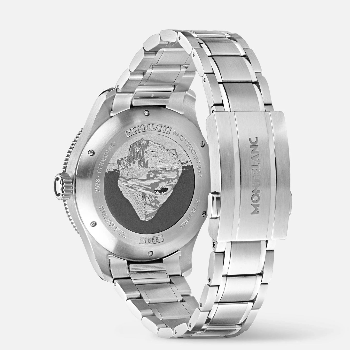 Montblanc orologio 1858 Ice Sea Automatic Date 41mm nero automatico acciaio 129371