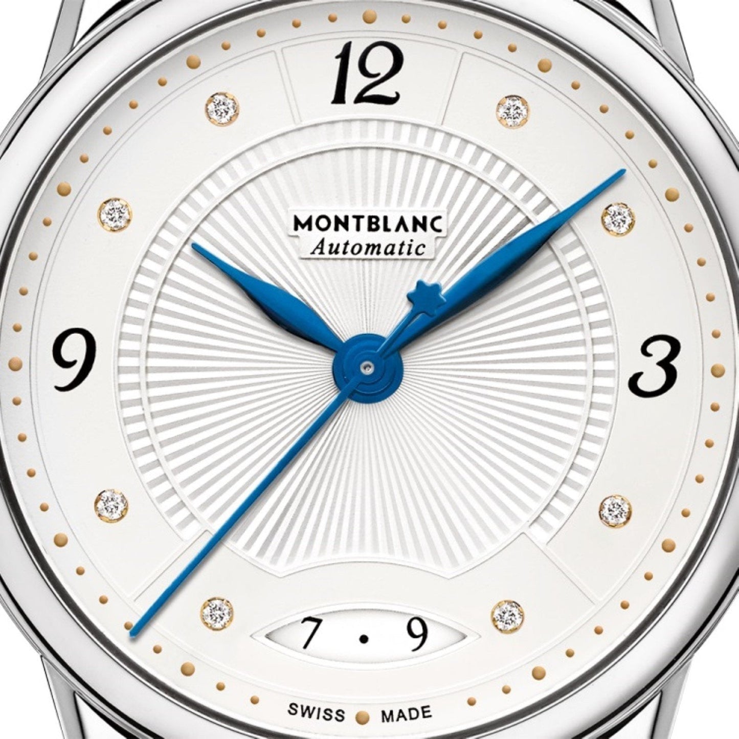 Montblanc orologio Bohème Date 37mm bianco automatico acciaio 114733