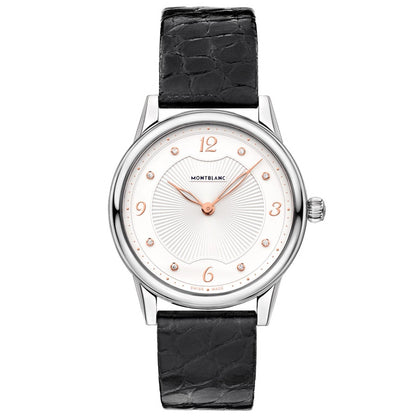 Montblanc orologio donna Bohème Quartz 34mm acciaio coccodrillo nero 123868