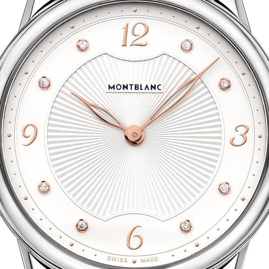 Montblanc orologio donna Bohème Quartz 34mm acciaio coccodrillo nero 123868