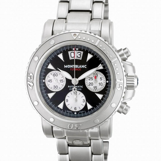 Montblanc orologio Sport Flyback cronografo 41,5mm nero automatico acciaio 8466