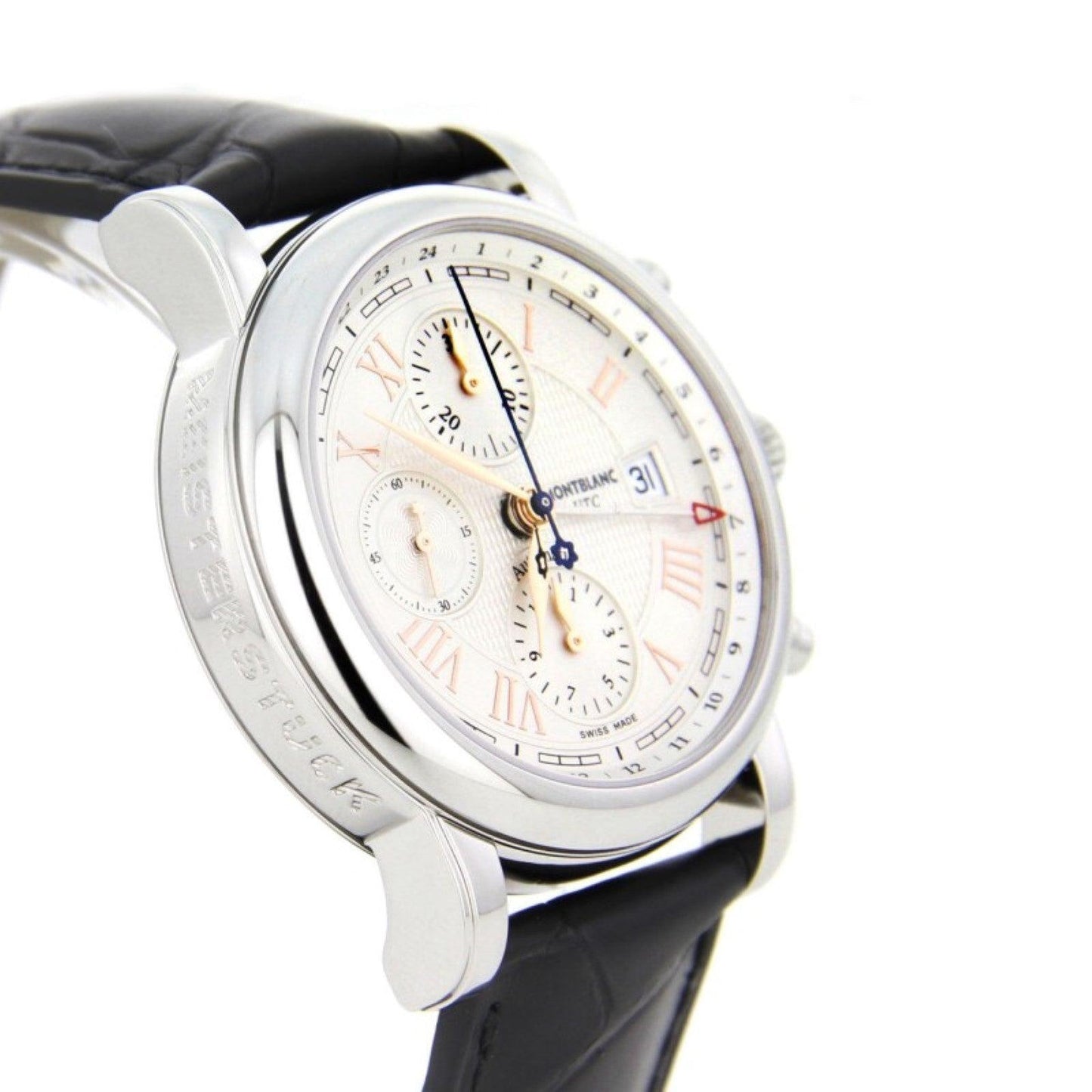 Montblanc orologio Star Roman Chronograph UTC Carpe Diem special edition 42mm argento automatico acciaio 113880