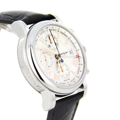 Montblanc orologio Star Roman Chronograph UTC Carpe Diem special edition 42mm argento automatico acciaio 113880