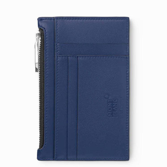 Montblanc porta carte 8 scomparti con cerniera Meisterstück blu 131698