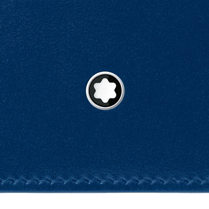 Montblanc portafoglio lungo 15 scomparti Meisterstück nero/blu 129681