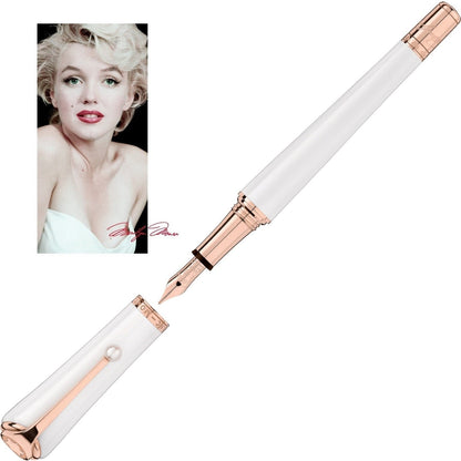 Montblanc stilografica Muses Marilyn Monroe Special Edition Pearl punta M 117884