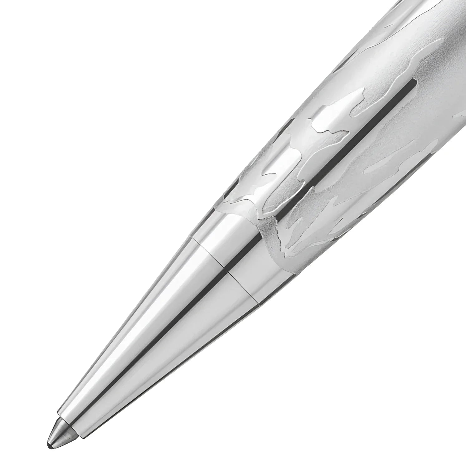 Montblanc penna a sfera Meisterstück con incisioni foglia argento in metallo heritage chamonix 1924 olympic heritage