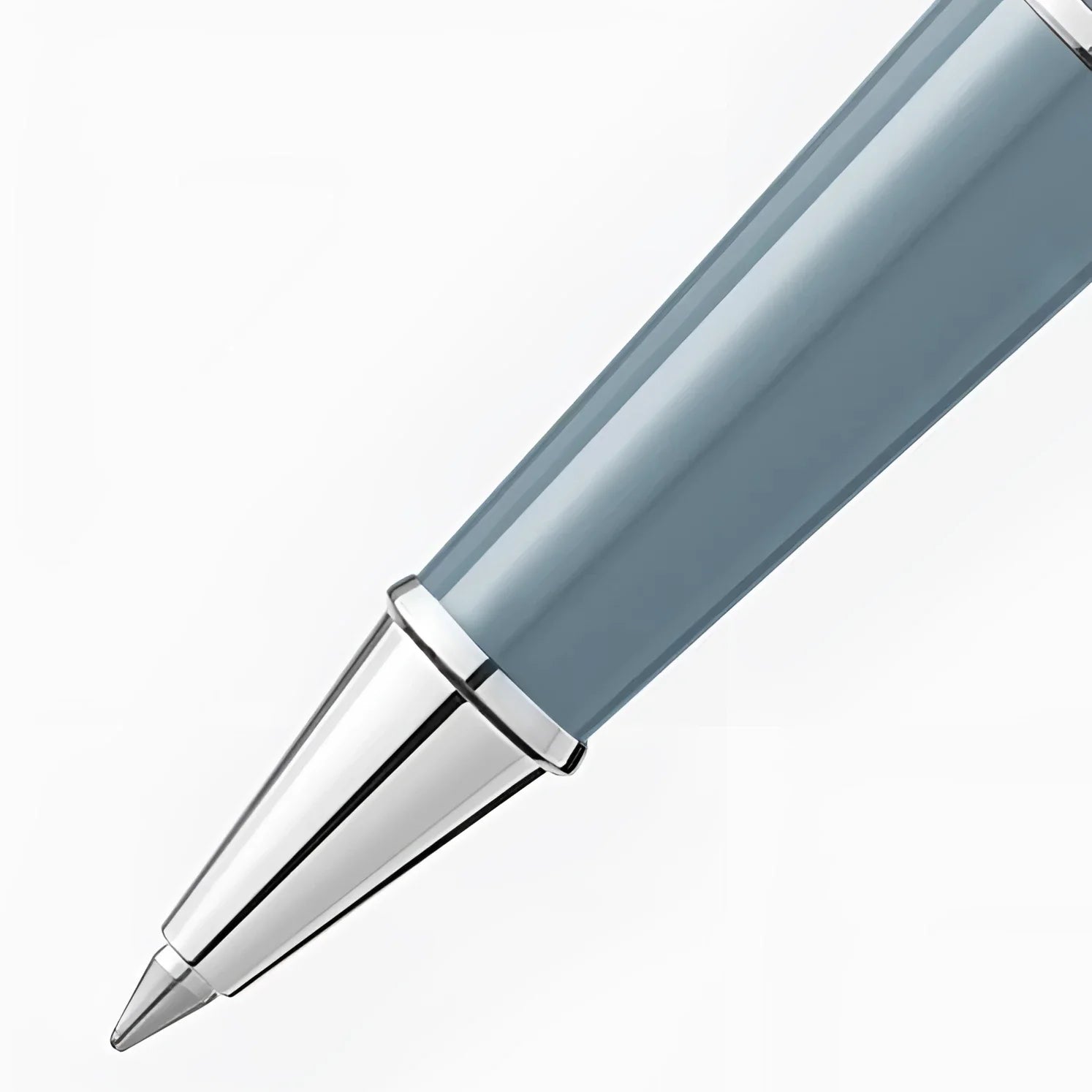 Montblanc roller meisterstück x heritage chamonix penna rollerball grigia opaca con punta e clip in metallo argentato per giochi olimpici
