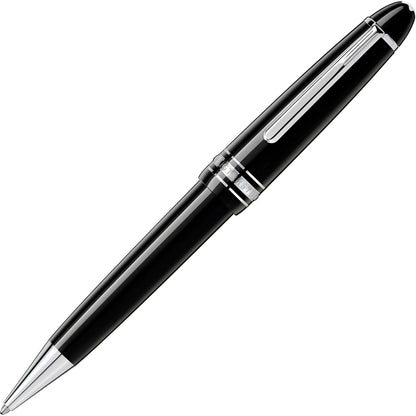 Montblanc penna a sfera meisterstück platinum legrand 132450 nera con finiture in argento e finitura lucida