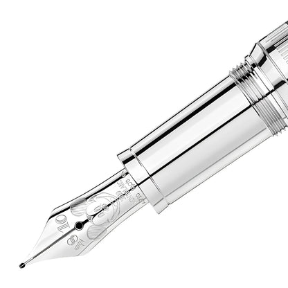 Montblanc stilografica great characters walt disney edizione limitata 1901 nib in argento con design inciso di topolino