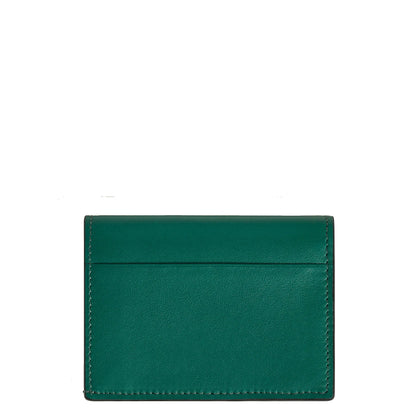Montblanc portafoglio continental nano in pelle morbida malachite verde con cuciture precise ed elegante design