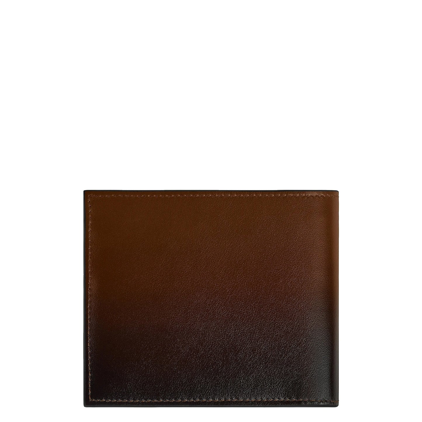 Portafoglio montblanc 8 scomparti in pelle meisterstück sfumato marrone con finiture sofisticate e cuciture eleganti