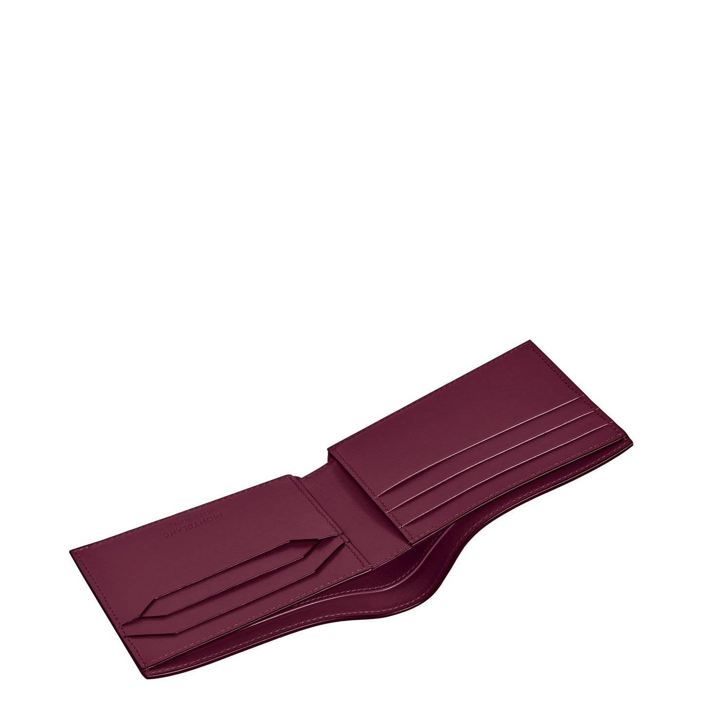 Montblanc portafoglio pieghevole meisterstück cassis in pelle burgundy con design minimalista e 6 scomparti card slots classico portafoglio pieghevole