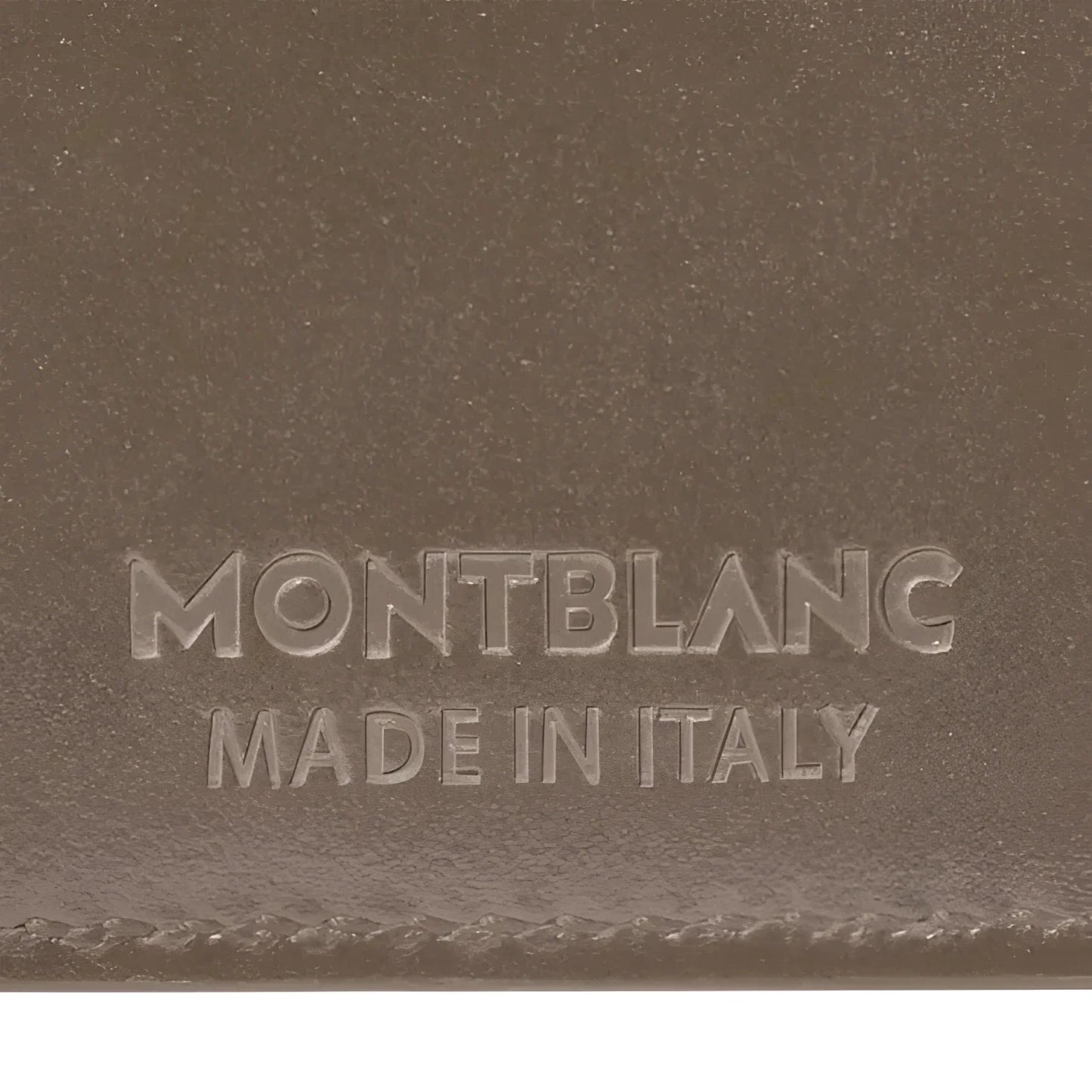 Portafoglio meisterstück montblanc in pelle lucida mastice marrone con tasche extra e branding montblanc made in italy embossato