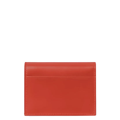 Portafoglio montblanc soft continental in raffinata pelle morbida rossa con cuciture precise e design minimalista
