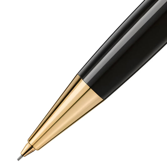 Montblanc portamine meisterstück gold-coated classique penna a sfera nera e oro con finitura lucida elegante 0,7mm