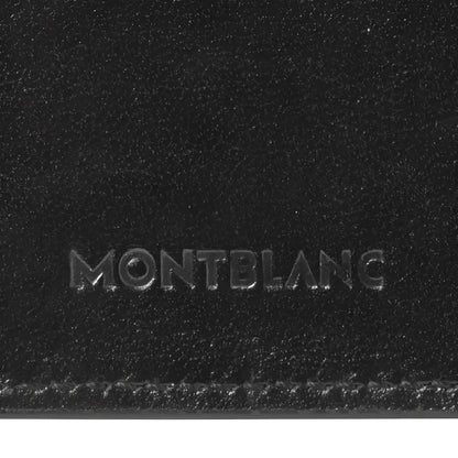 Montblanc astuccio per 3 strumenti da scrittura in liscia pelle nera con logo montblanc inciso meisterstück classique