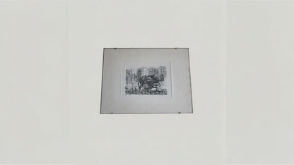 Ренцо Веспиньяни, итальянец (1924 - 2001) - Грузовик на окраине, год: 1956, аквафорт, подписана и нумерована карандашом