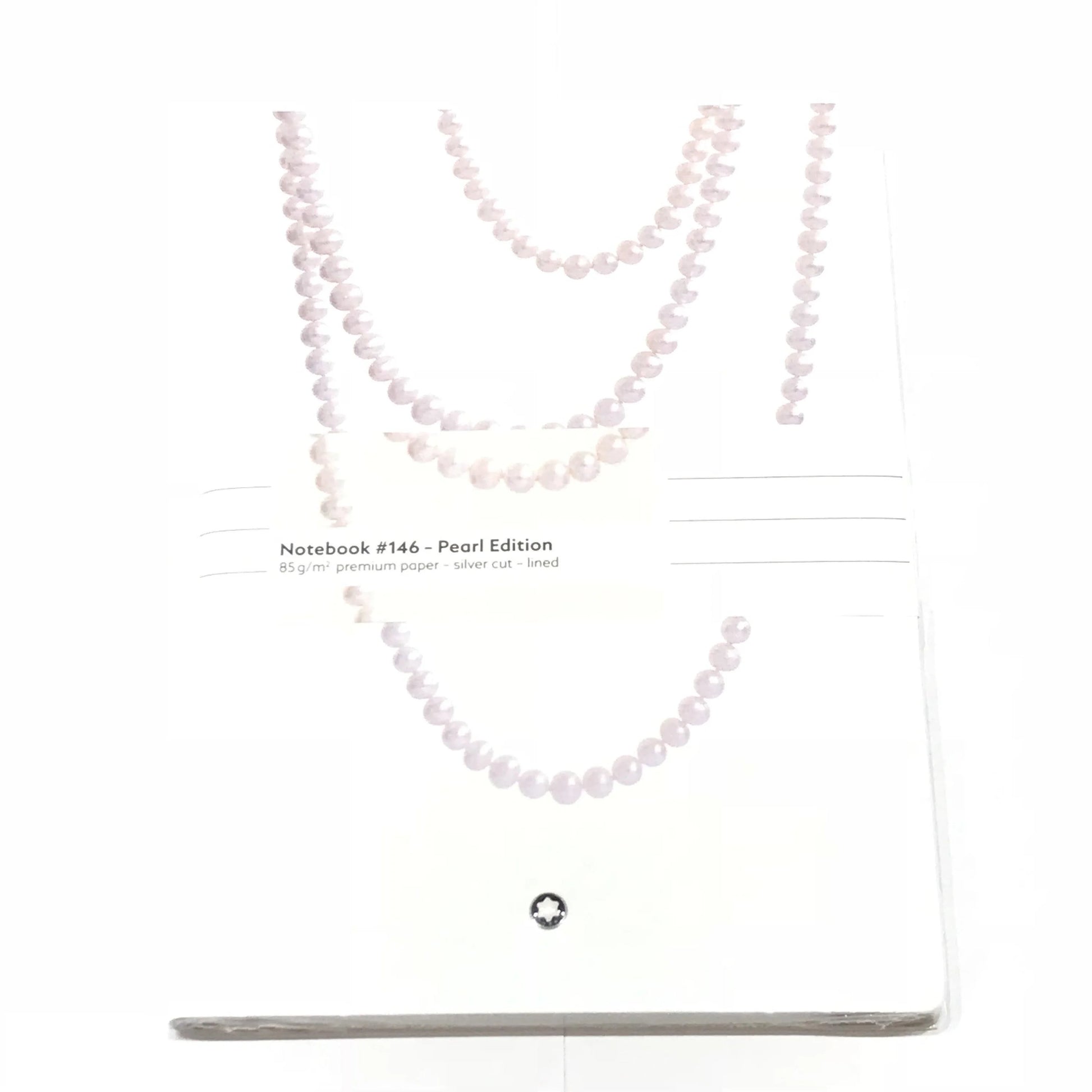 Montblanc blocco note bianco con design di collana di perle copertina con carta premium 85 g m² righe ladies edition