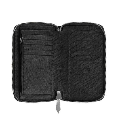 Montblanc portafoglio 12 scomparti con cerniera medio Sartorial nero 220361