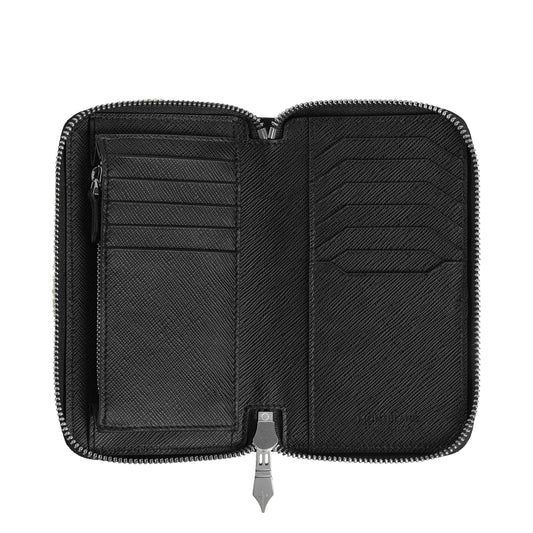 Montblanc portafoglio 12 scomparti con cerniera medio Sartorial nero 220361
