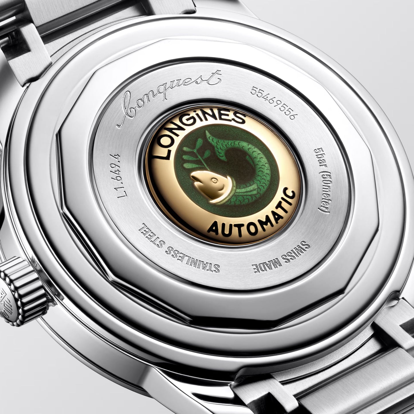 Longines orologio Conquest Heritage 38mm blu automatico acciaio L1.649.4.92.6